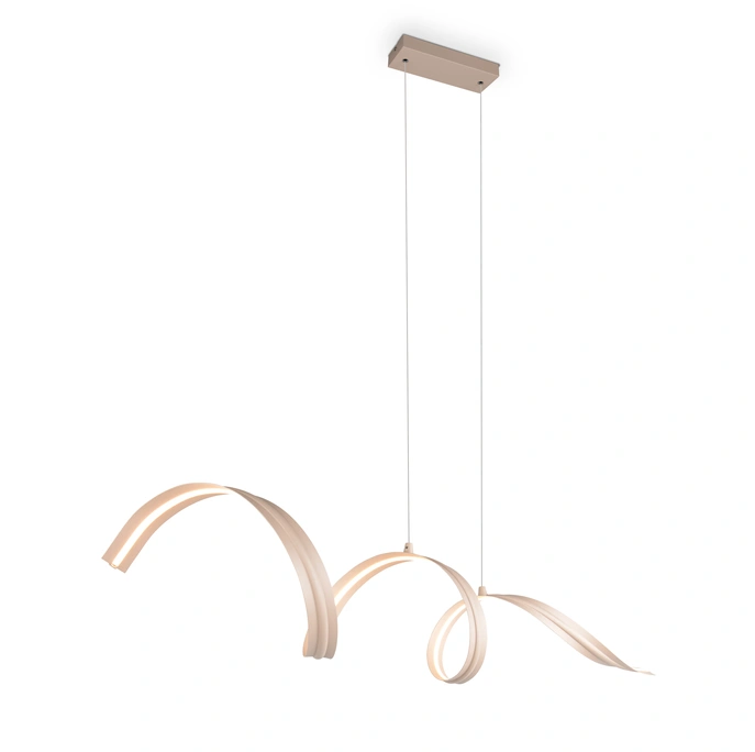 Trio Leuchten R39461143 TIVOR - Závěsné LED béžové svítidlo nad jídelní stůl, LED 17W, 3000K, 109cm