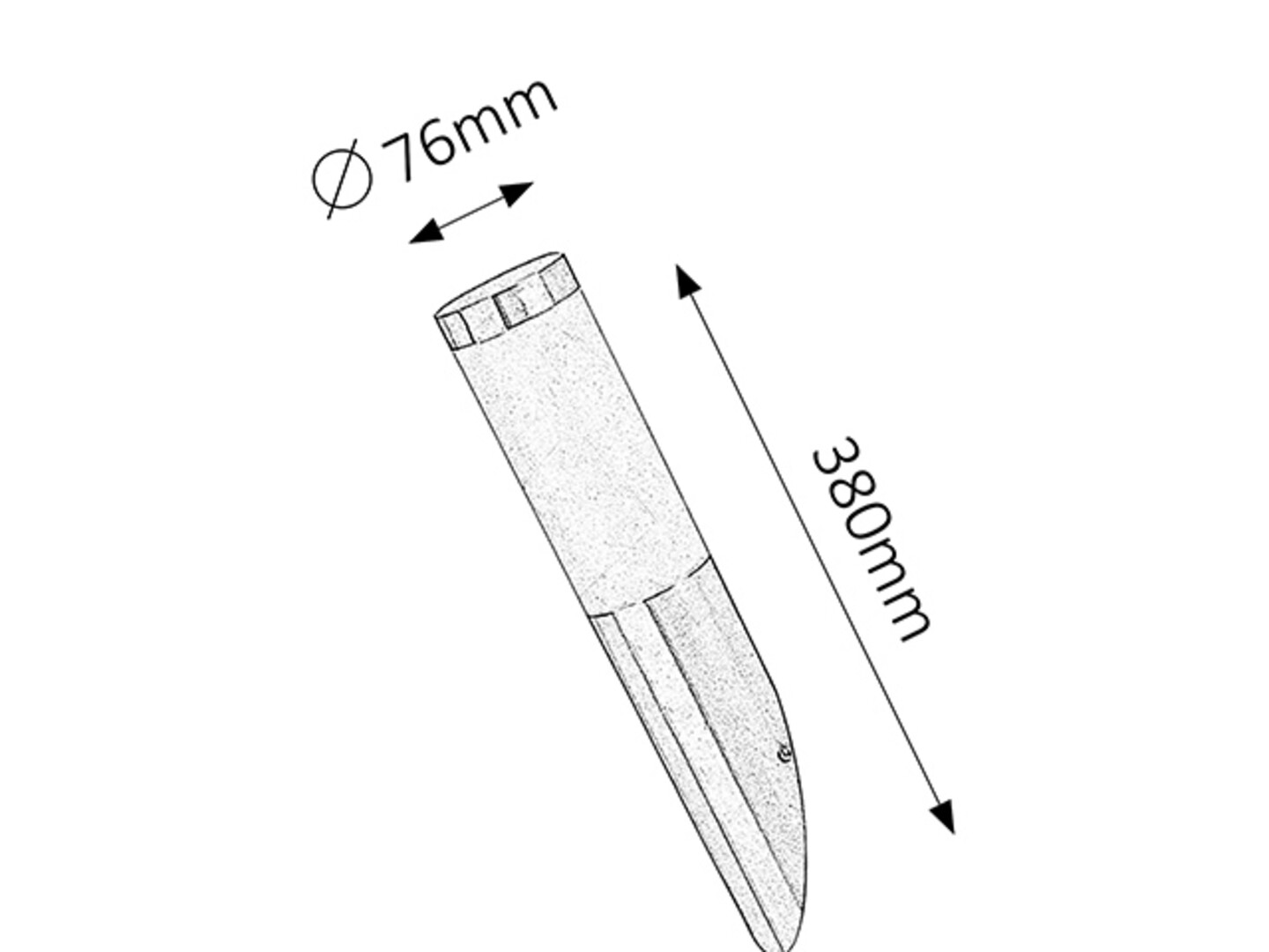 Rabalux 8261 INOX TORCH - Nástěnné venkovní svítidlo ve stříbrné barvě, 1 x E27, IP44