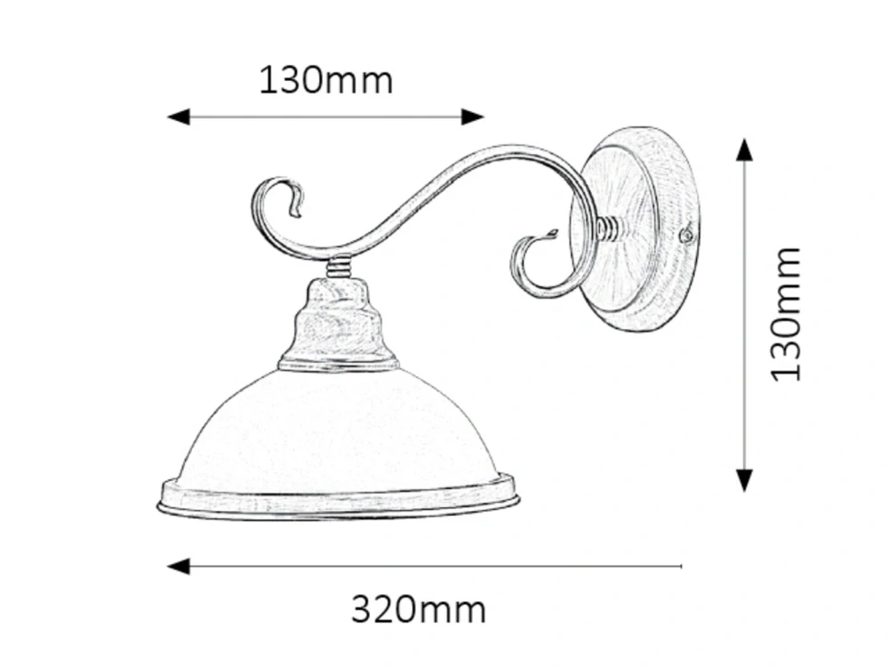 Rabalux 2751 ELISETT - Rustikální nástěnná lampička v bronzové barvě, 1 x E27