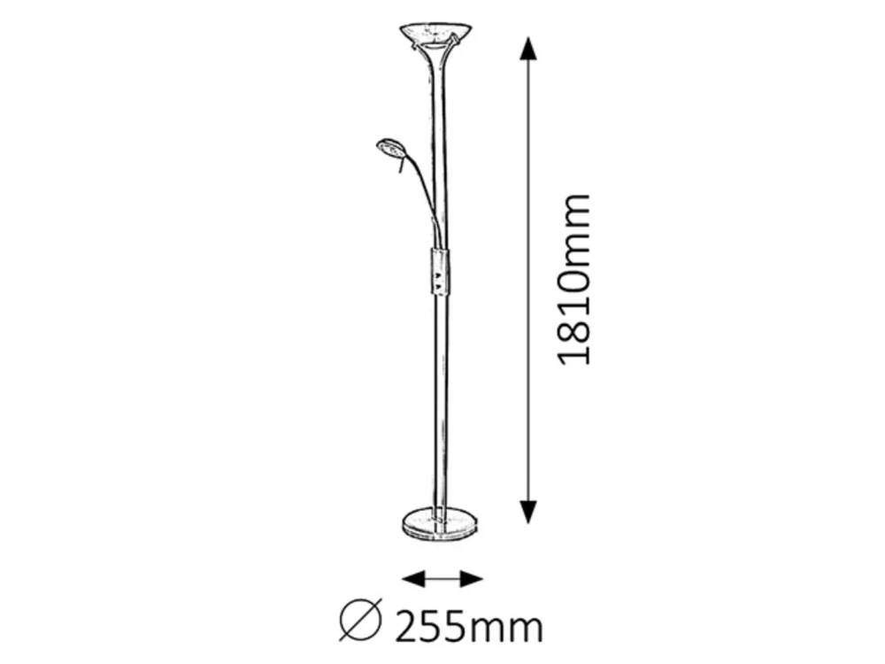 Rabalux 4075 Beta - Stmívatelná stojací lampa + zdroje zdarma