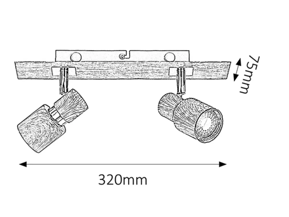 Rabalux 6126 Merkur grey - Nástěnné bodové svítidlo se dvěma vypínači, 2 x GU10