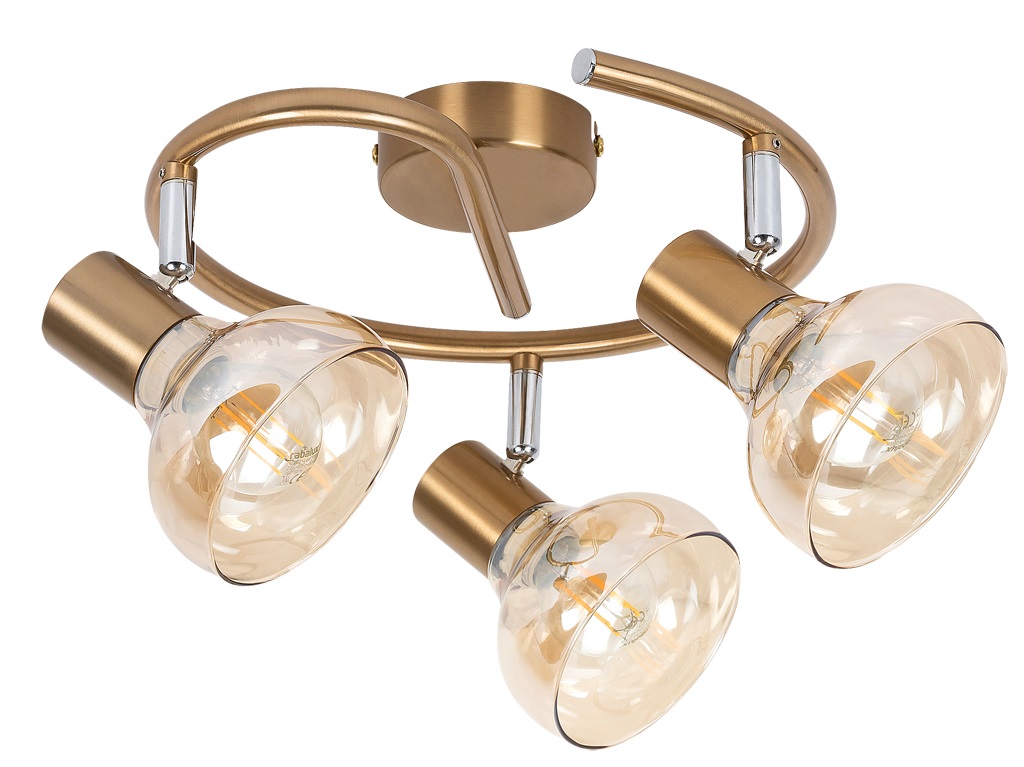 Rabalux 5549 HOLLY 2 - Moderní stropní svítidlo s jantarovými skly Ø 44cm