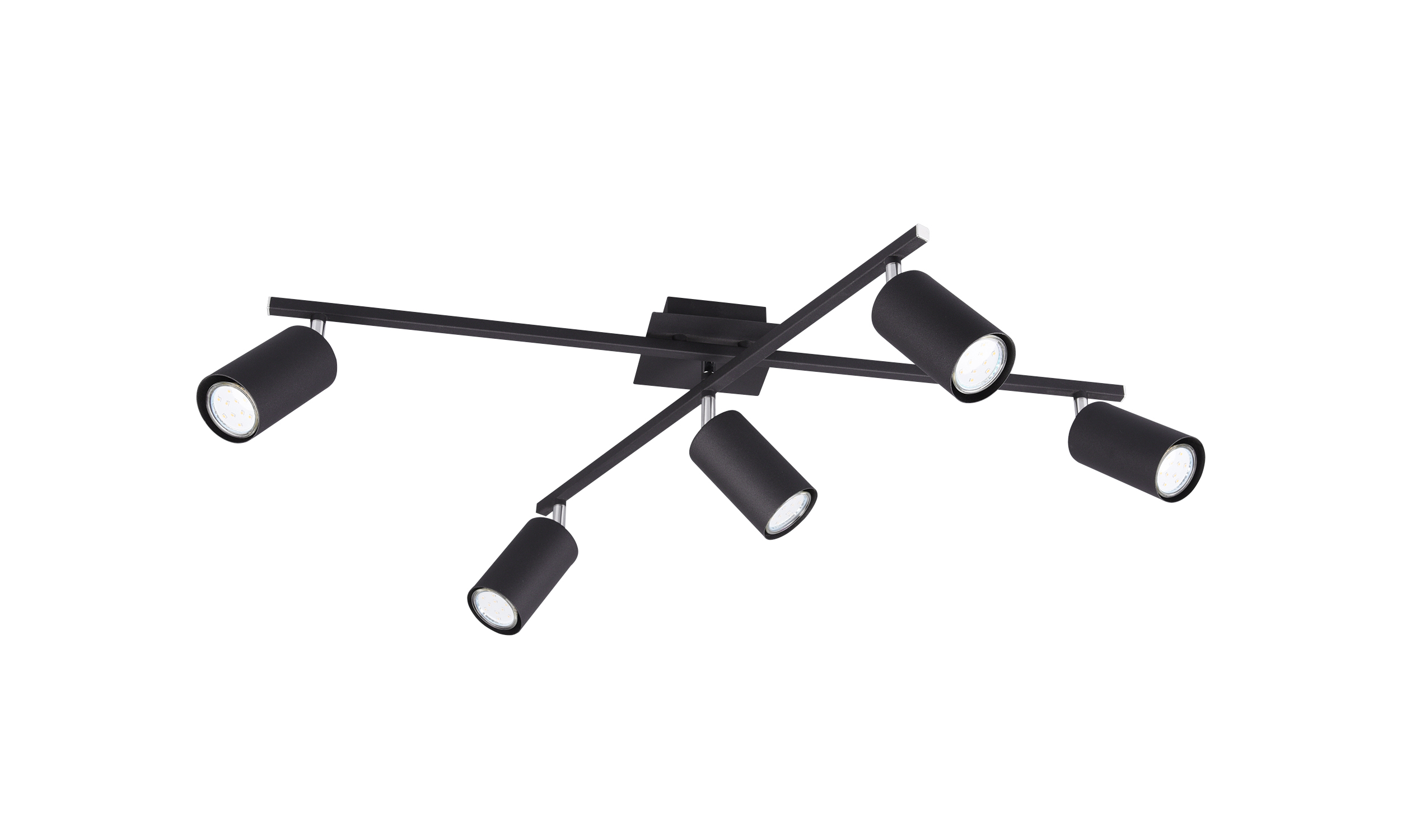 Trio Leuchten 612400532 MARLEY black  - Stropní bodové svítidlo v černé barvě 5 x GU10