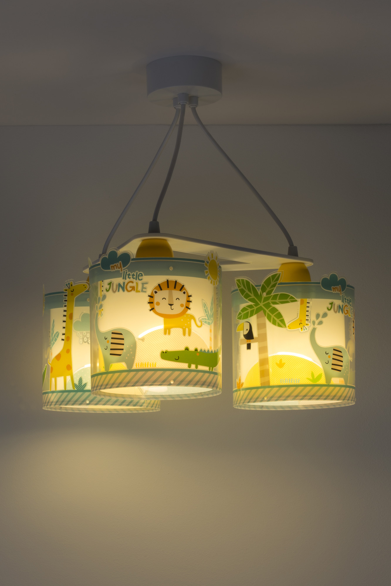 Dalber 76114 MY LITTLE JUNGLE - Dětské závěsné svítidlo se zvířaty + Dárek 3x LED žárovka