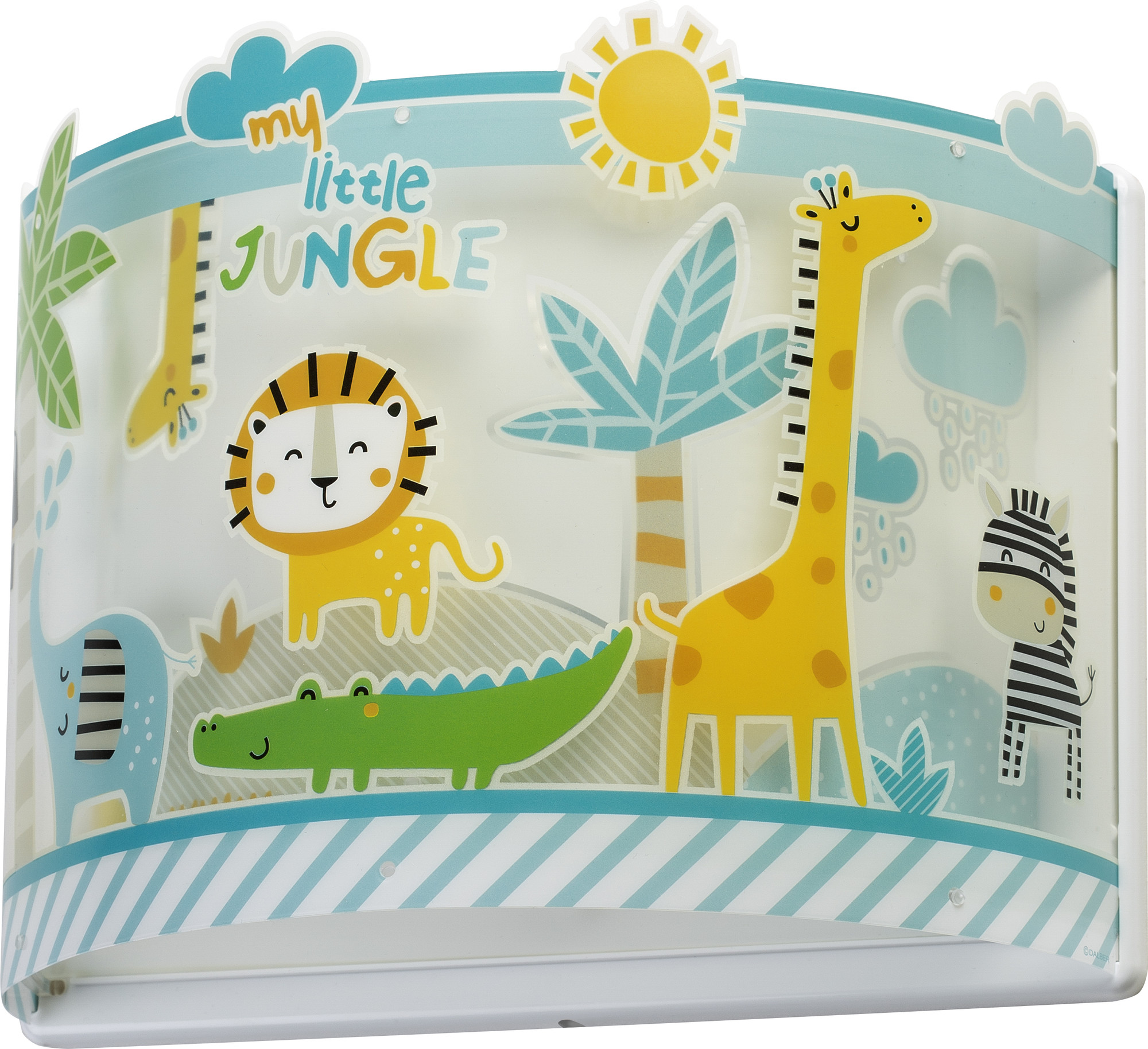 Dalber 76118 MY LITTLE JUNGLE - Dětské nástěnné svítidlo s kabelem do zásuvky  + Dárek LED žárovka