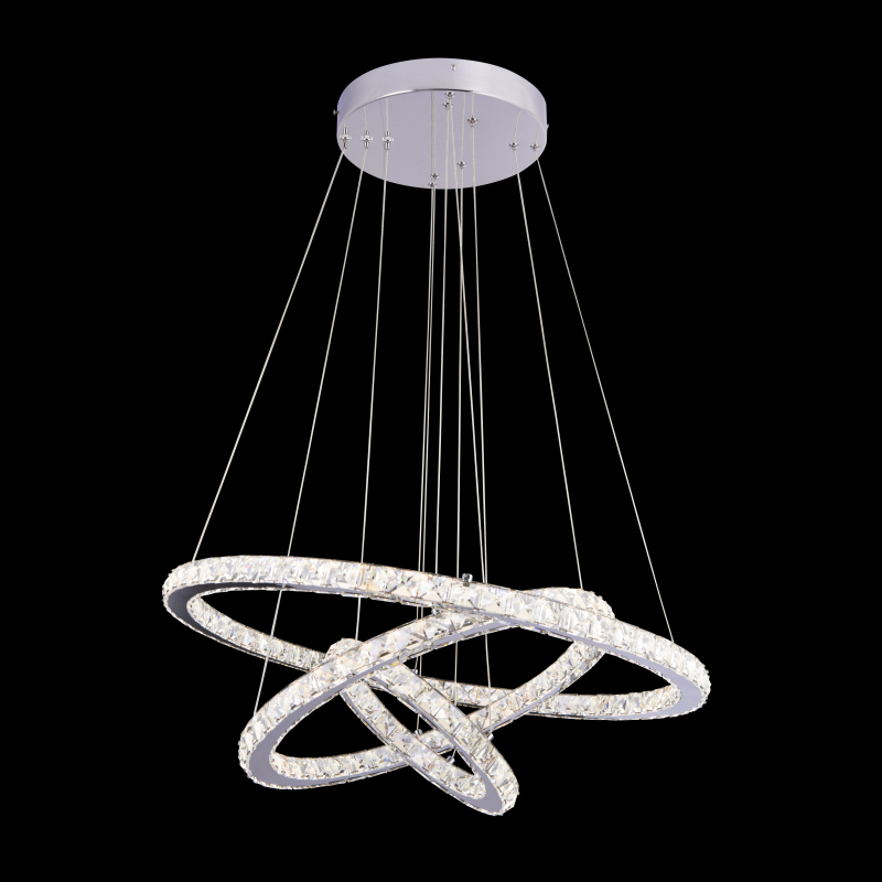 Globo 67037-76 MARILYN I - Moderní křišťálový LED lustr stmívatelný dálkovým ovladačem, 3000-6000K, Ø 70cm