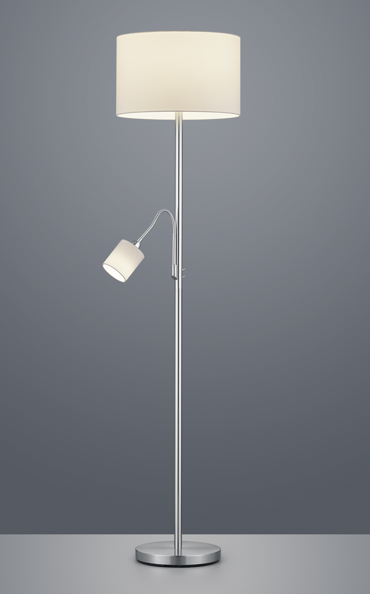 Trio Leuchten 403900201 HOTEL - Moderní stojací lampa se čtecí bodovkou na husím krku 170cm