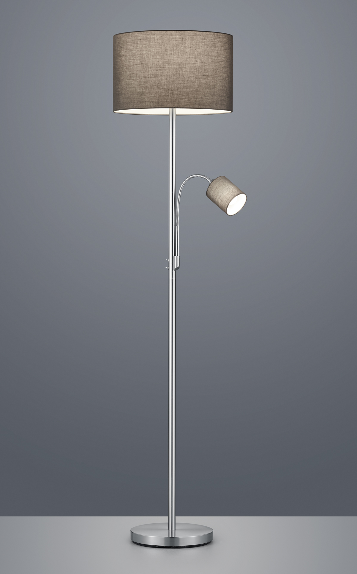 Trio Leuchten 403900211 HOTEL - Moderní stojací lampa se čtecí bodovkou na husím krku 170cm