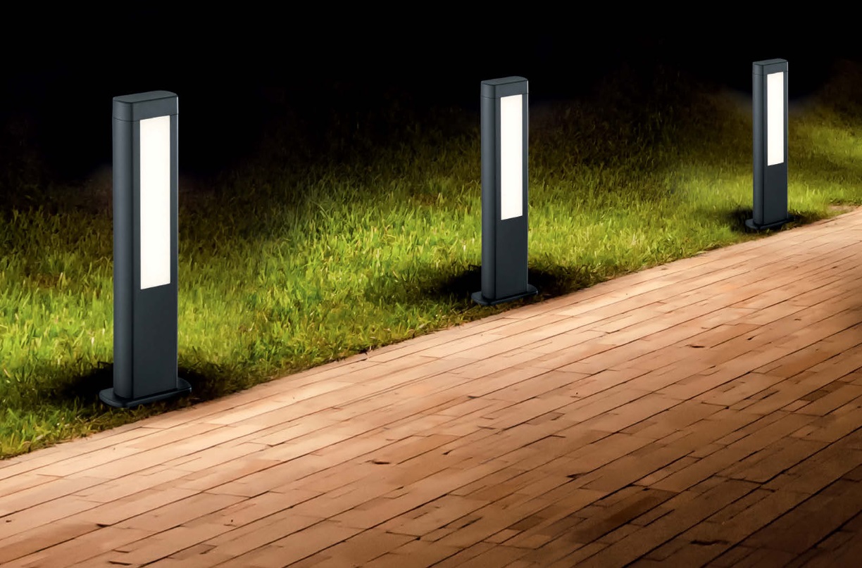 Trio Leuchten 521660242 RHINE - LED stojací lampa na zahradu, LED 2x 5,5W, 3000K 50cm, IP54