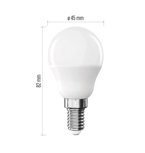 LED žárovka E14 - malá baňka - ZQ1E41, 2700K, 6,5W, 806lm, E14