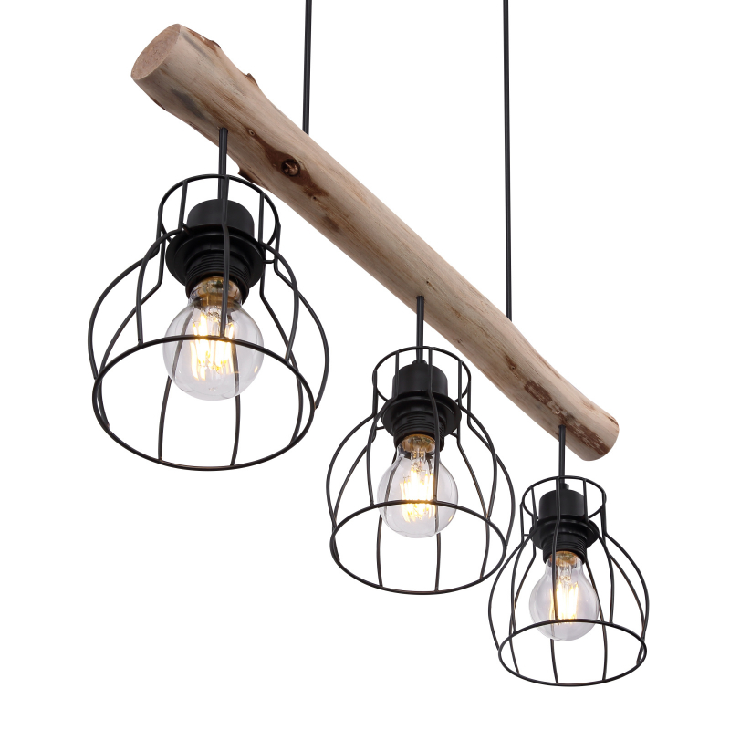 Globo 15326-3N MINA - Závěsný retro lustr 3 x E27, 60cm šířka