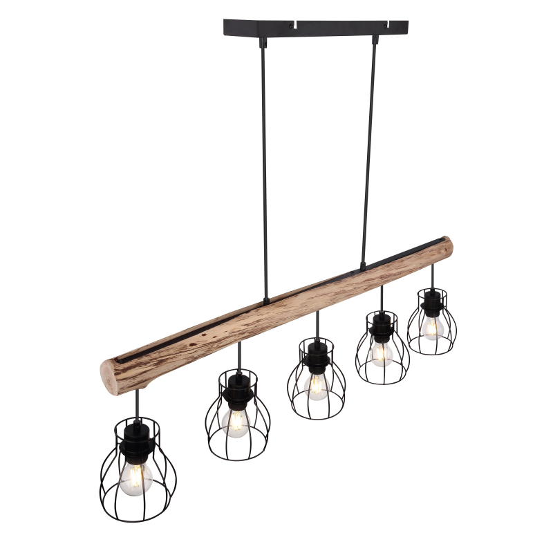 Globo 15326-5N MINA - Závěsný retro lustr 5 x E27, 100cm šířka 