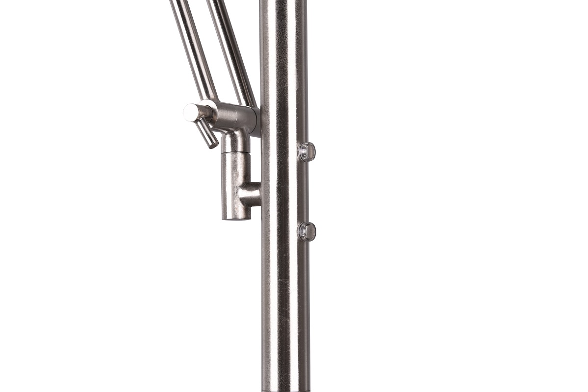 Trio Leuchten 424210307 BARRIE - Stmívatelná lampa s možnosti změny barvy světla 2700 + 4000K, matný nikl, výška 181cm 