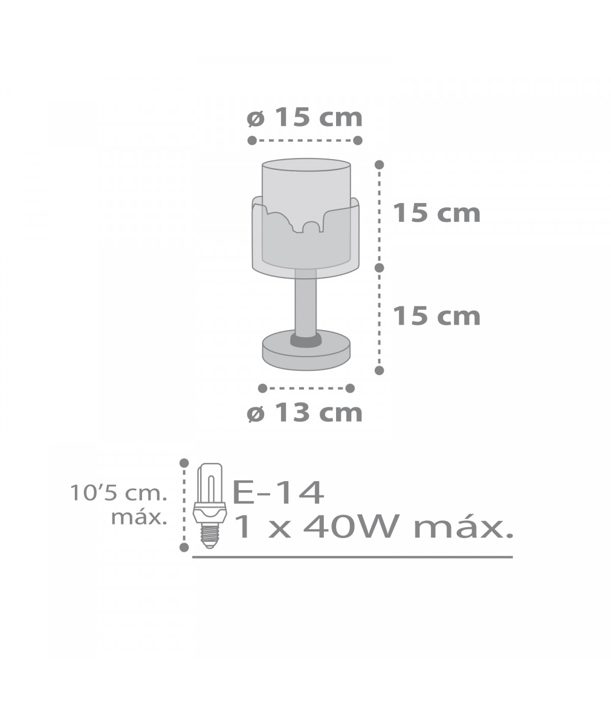Dalber 61681 BABY TRAVEL - Dětská stolní lampička s fosforeskujícími obrázky + Dárek LED žárovka