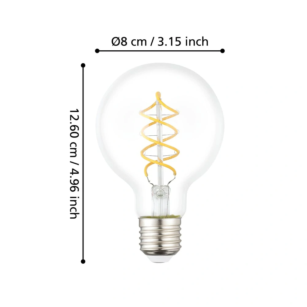 Eglo 110316 Retro Spiral Bulb - LED retro dekorativní žárovka E27, 7,3W, 2700K, G80