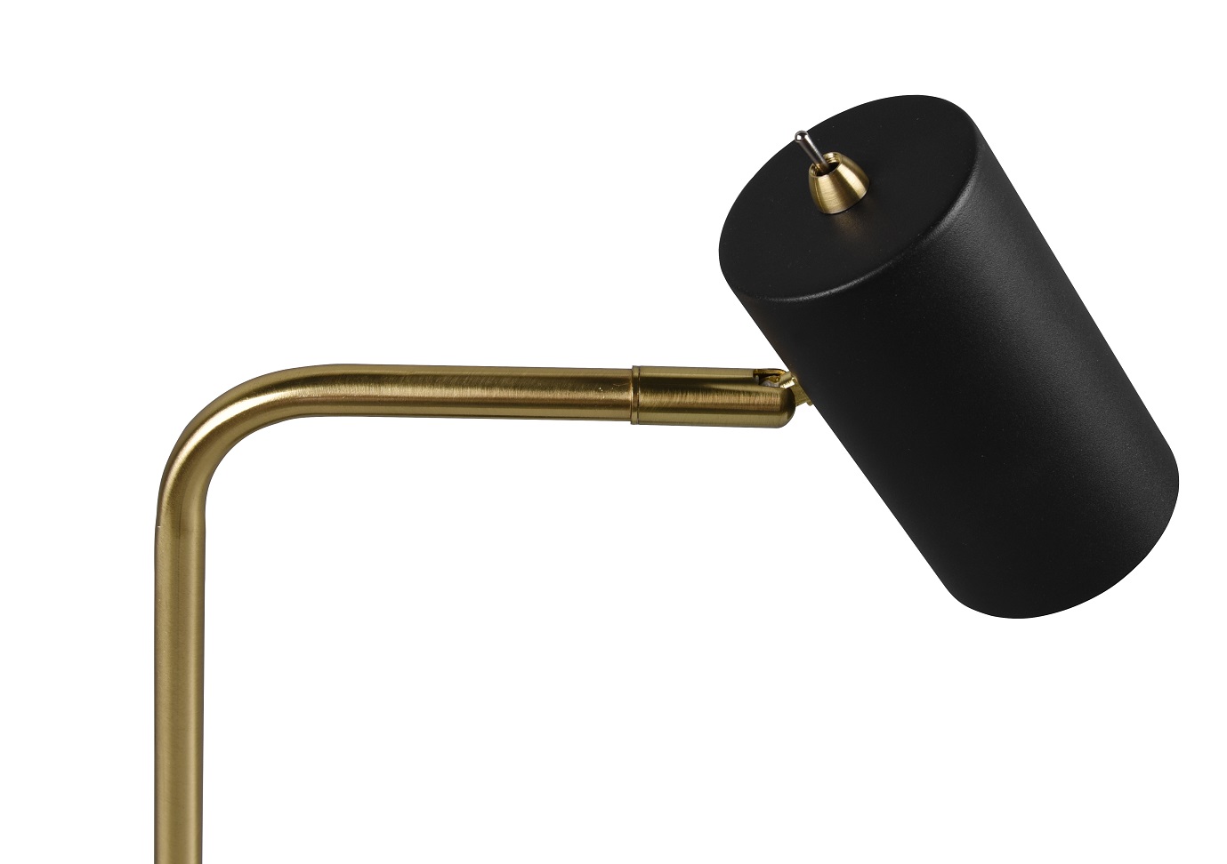 Trio Leuchten 512400108 MARLEY black + brass - Stolní bodová lampička v černé a staromosané barvě 1 x GU10, 45cm