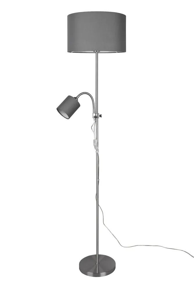 Trio Leuchten R40192007 OWEN - Moderní stojací lampa se čtecí bodovkou na husím krku 160 cm