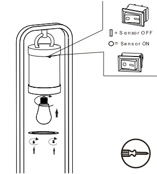 Trio Leuchten 504160142 SAMBESI - Venkovní lampa s možností aktivace automatického senzoru DEN / NOC, IP44, 1 x E27, 60cm