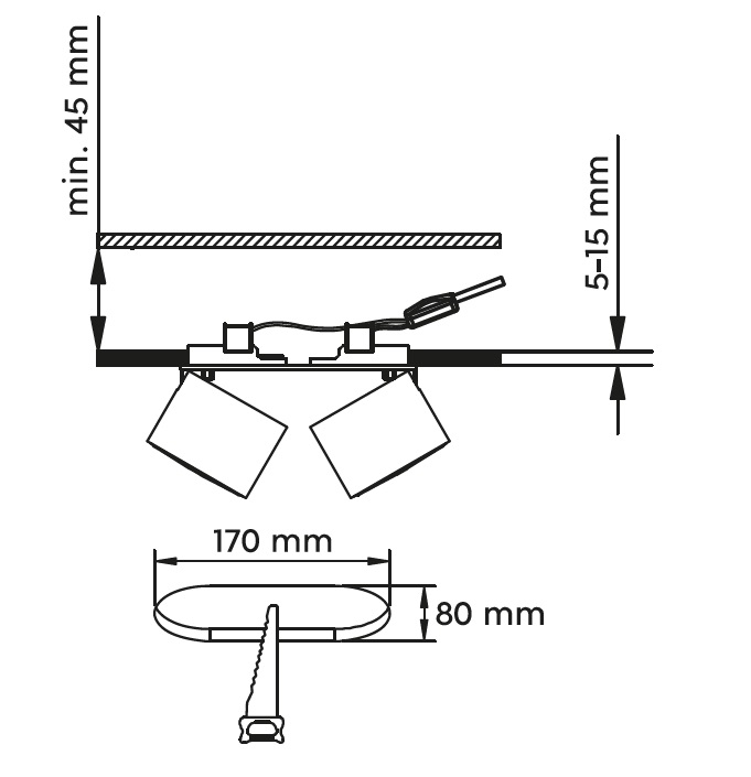 Trio Leuchten 652910231 TAURUS - LED stropní nebo podhledové svítidlo s možností změny svícení, LED 10W, 3000K