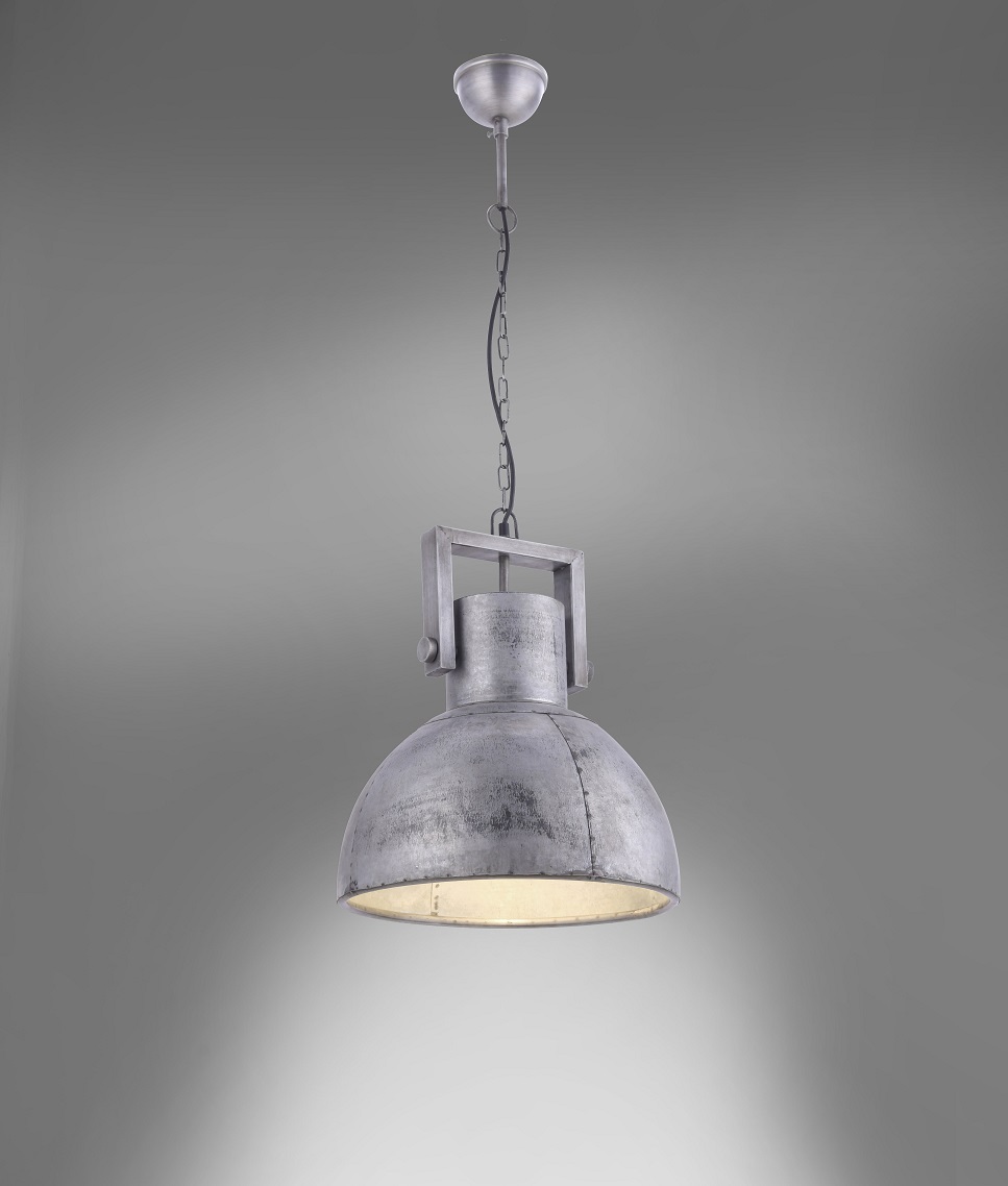 Leuchten Direkt 11484-77 SAMIA- Industriální kovový lustr 1 x E27, Ø 40cm