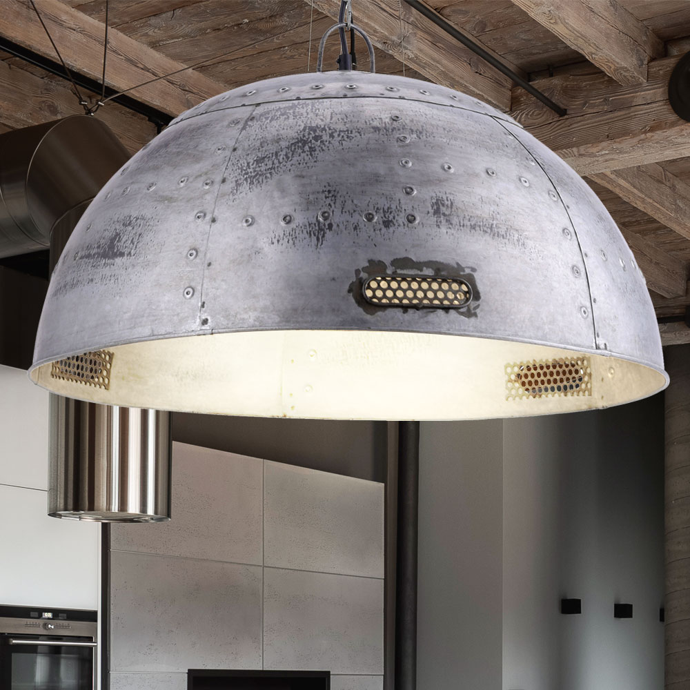 Leuchten Direkt 11494-77 SAMIA- Industriální kovový lustr 1 x E27, Ø 60cm