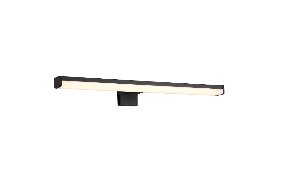 Trio Leuchten 284114032 LINO - Koupelnové LED svítidlo v černé barvě s montáží na zrcadlo, zeď i skříňku 7,5W, 3000K, IP44, 40cm