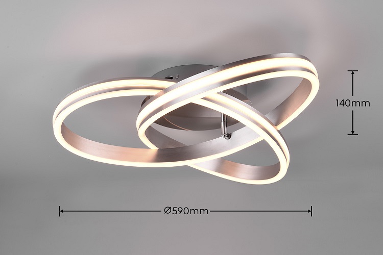 Trio Leuchten 626210107 Nuria - Stropní lustr stmívatelný klasickým vypínačem, LED 58W, 2300+3000+4000K, Ø59cm