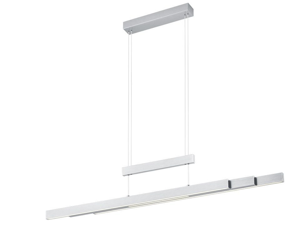 Trio Leuchten 375310507 TRAJAN - LED stahovací stříbrné svítidlo nad stůl, dotykem stmívatelné, LED 42W + 12W, 2700K - 5000K, šířka max 150cm