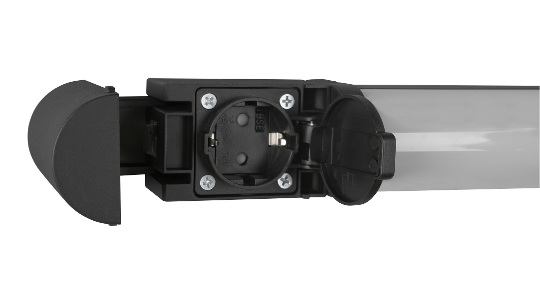Trio Leuchten 284074232 PIERA - Koupelnové svítidlo k zrcadlu s vypínačem a zásuvkou, LED 8W, 3000K, 41cm