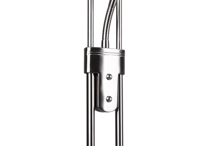Trio Leuchten R40073507 ORSON- Moderní stojací LED stmívatelná lampa v matném niklu LED 28W + 6W, 3000K, 180cm