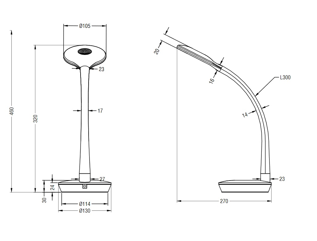 Trio Leuchten R52721101 COBRA - LED dotykem stmívatelná stolní lampička v bílé barvě, LED 3,5W, 3000K