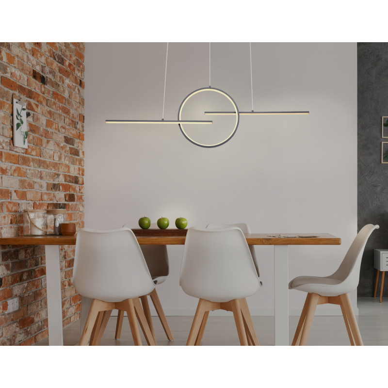 Globo 67121-50G BARRAL - LED lustr nad jídelní stůl stmívatelný s dálkovým ovladačem, LED 50W, 3000 - 6000K, 124cm