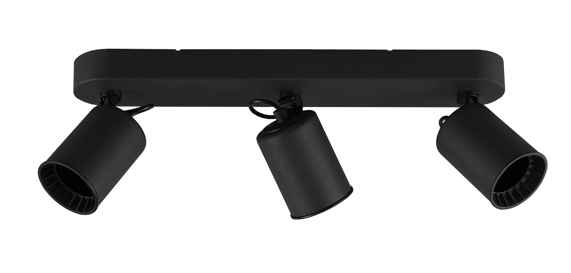 Trio Leuchten 803500332 PAGO - Stropní bodové svítidlo v černé barvě 3 x GU10, 41cm