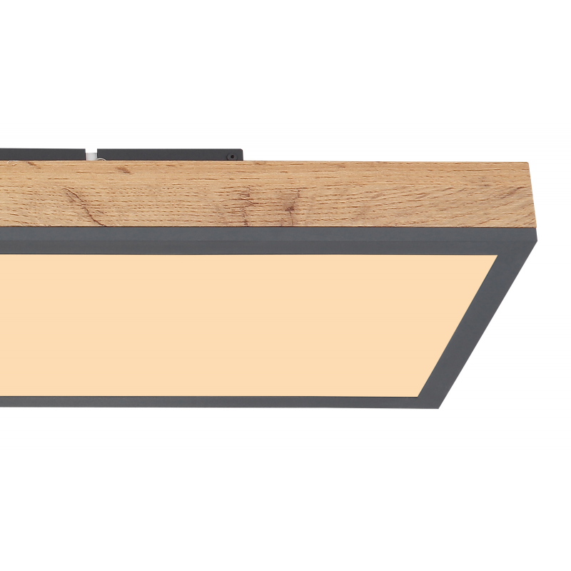Globo 416080WD4 DORO - LED stropní obdelníkové svítidlo v imitaci dubového dřeva, LED 24W, 3000K, 80 x 20cm