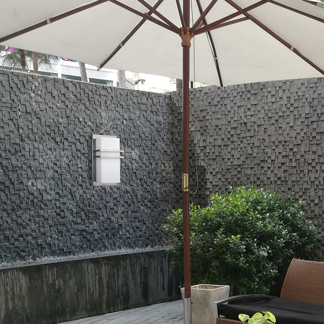 Rabalux 8229 SEATTLE - Venkovní nástěnné svítidlo v chromové barvě, 1x E27, IP44