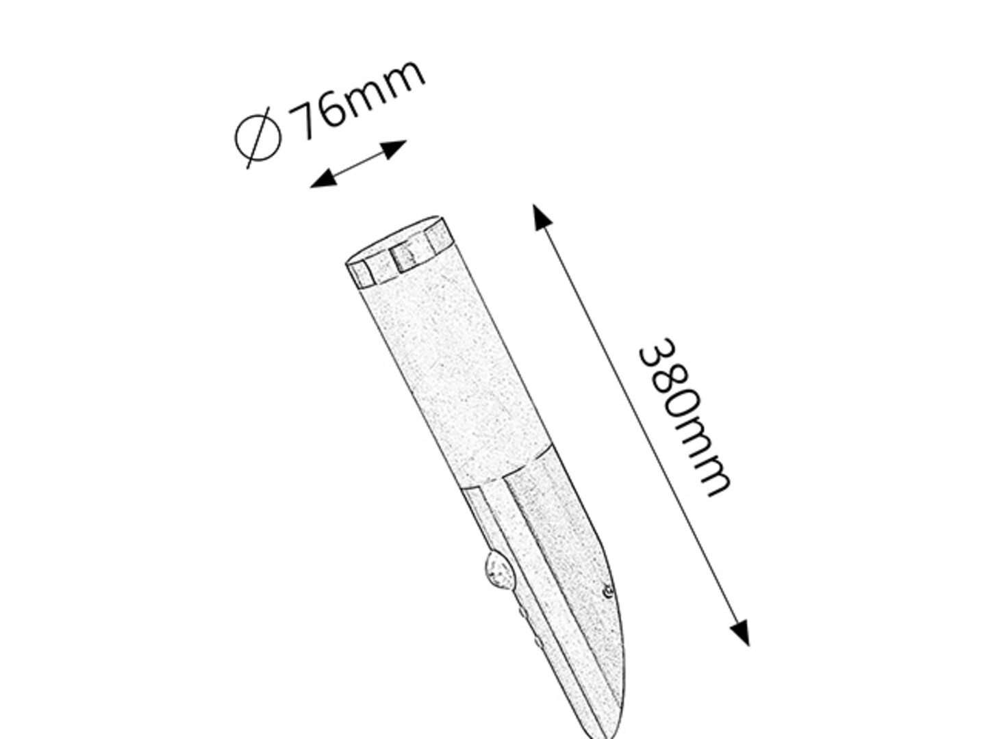 Rabalux 8266 INOX TORCH - Nástěnné venkovní svítidlo ve stříbrné barvě s čidlem pohybu, 1 x E27, IP44