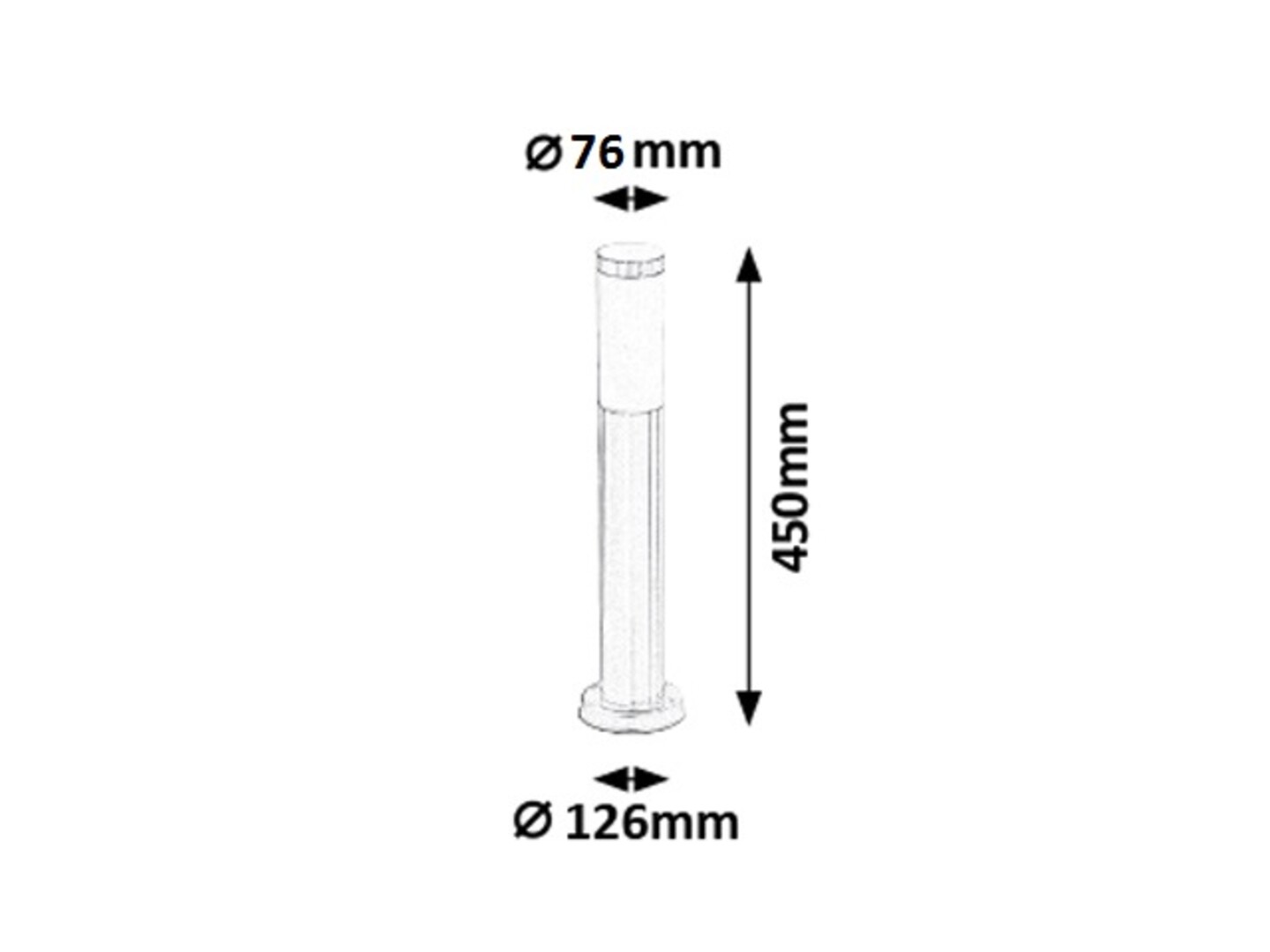Rabalux 8263 INOX TORCH - Stojací zahradní lampa ve stříbrné barvě, 1 x E27, IP44, 45cm