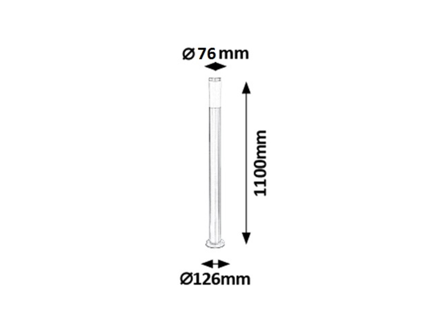 Rabalux 8268 INOX TORCH - Stojací zahradní lampa ve stříbrné barvě s čidlem pohybu, 1 x E27, IP44, 110cm