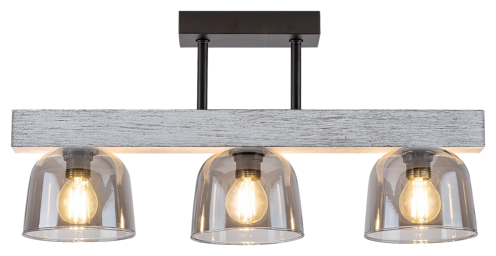 Rabalux 3119 CARDAMOM - Stropní lustr s dřevěnou lištou, 3 x E14, 50cm