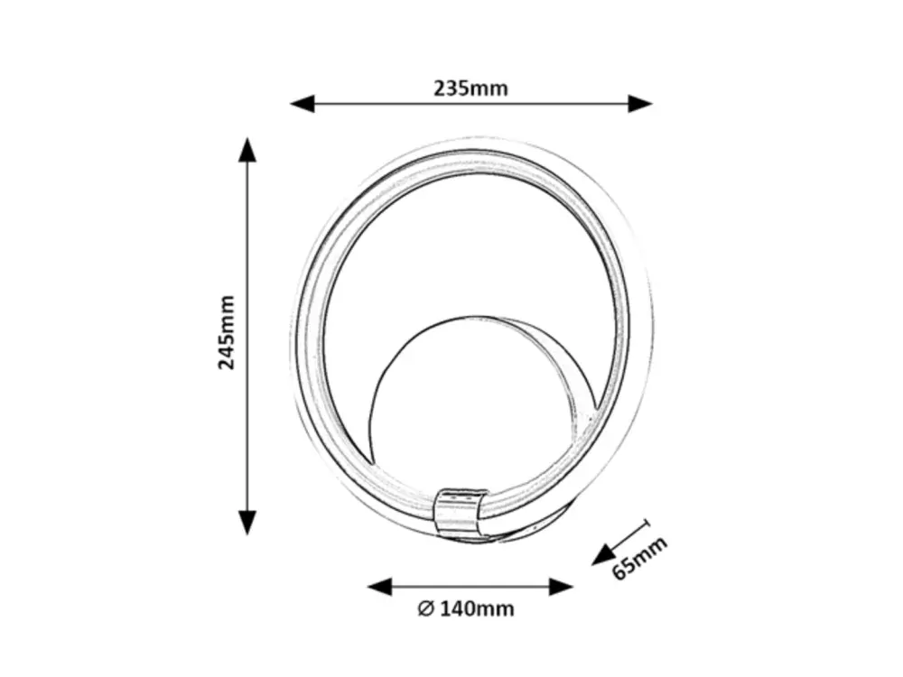 Rabalux 6969 WILLOW - LED moderní nástěnné svítidlo v černé barvě, LED 12W, 4000K