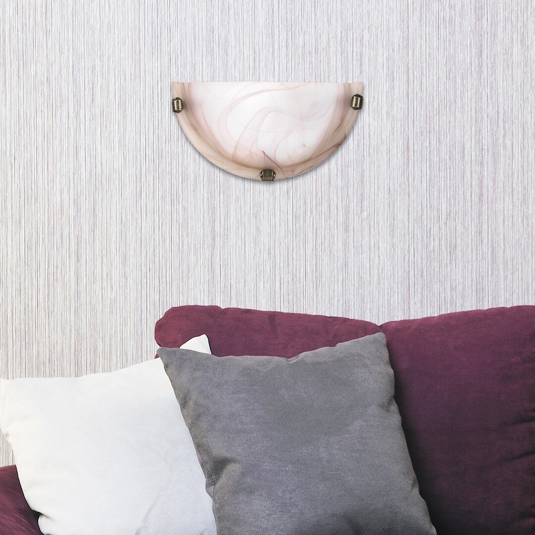 Rabalux 3053 ALABASTRO TOBACCO - Nástěnné půlkulaté skleněné svítidlo,  1 x E27