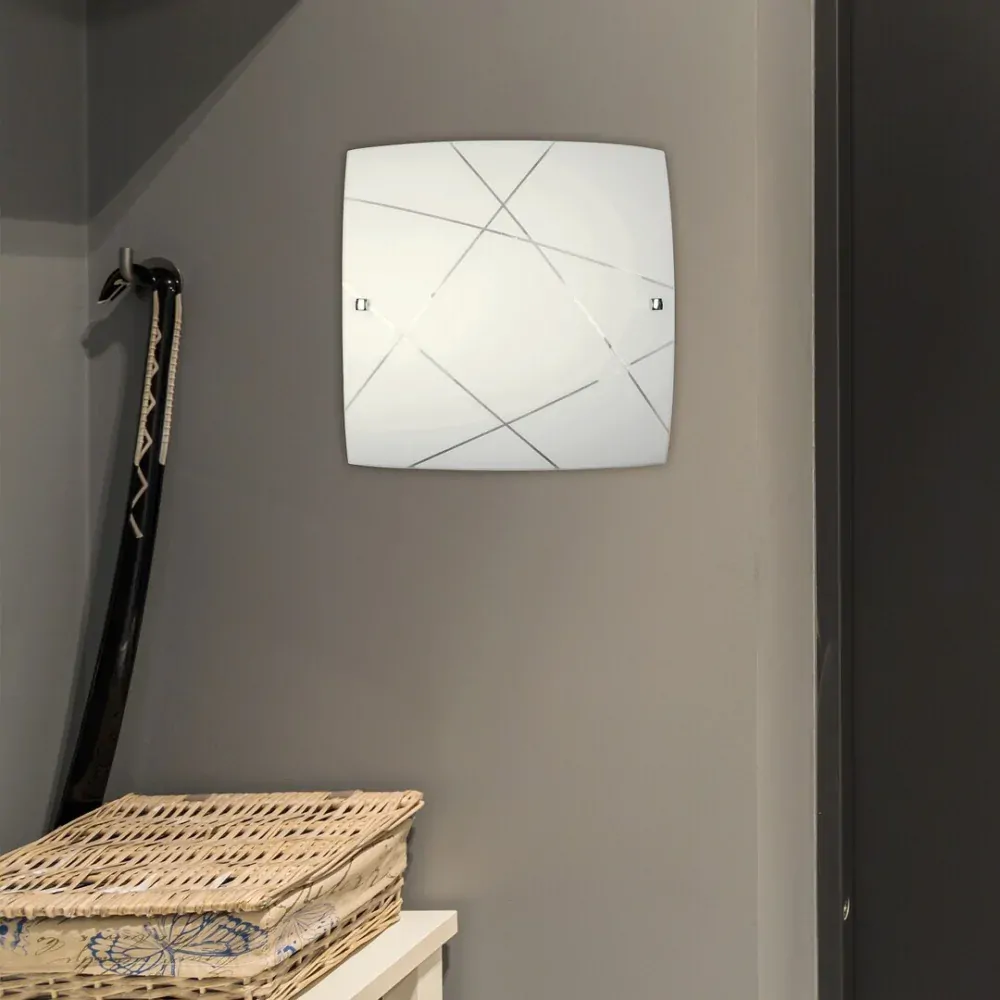 Rabalux 3698 PHAEDRA - Stropní nebo nástěnné svítidlo, skleněné, 1 x E27, 30 x 30cm