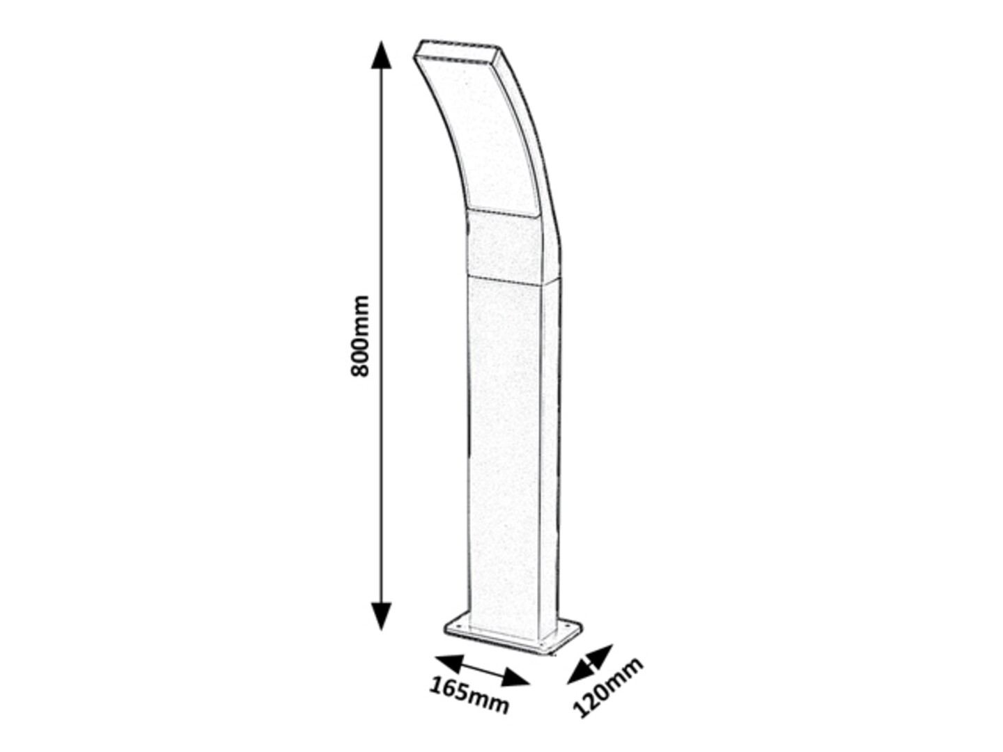 Rabalux 7506 PALANGA - Stojací LED venkovní svítidlo v antracitové barvě, LED 12W, 3000K, IP44, 80cm