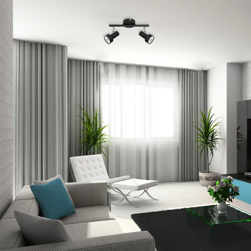 Rabalux 5323 KONRAD - Bodové stropní svítidlo v černé barvě, 2 x GU10