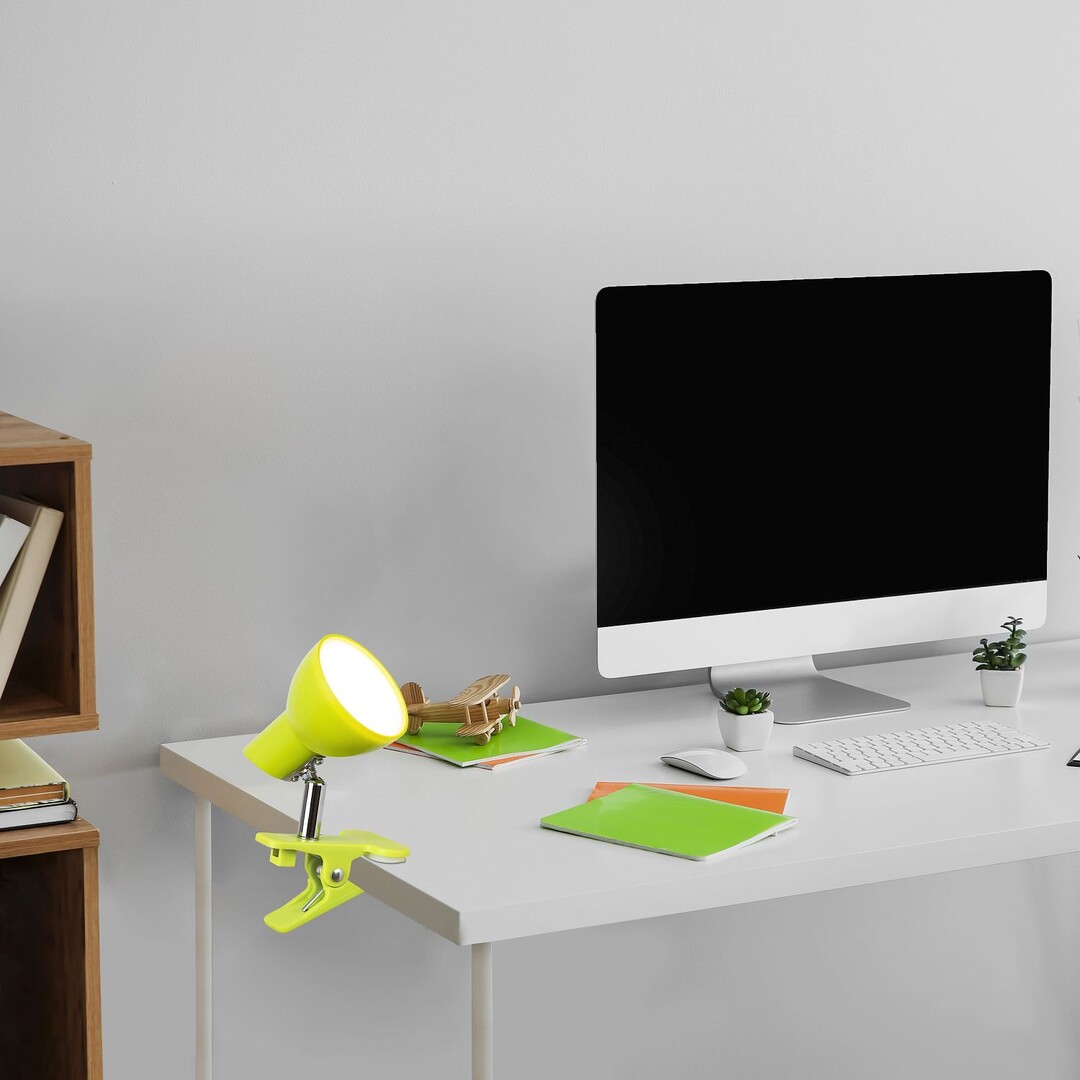 Rabalux 1481 NOAH - Stolní LED lampička se skřipcem na desku stolu nebo poličku v zelené barvě, LED 5W, 3000K