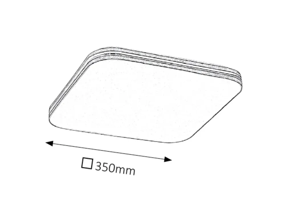 Rabalux 71174 OSCAR - LED svítidlo na strop, slim provedení, LED 18W, 4000K, 35 x 35cm