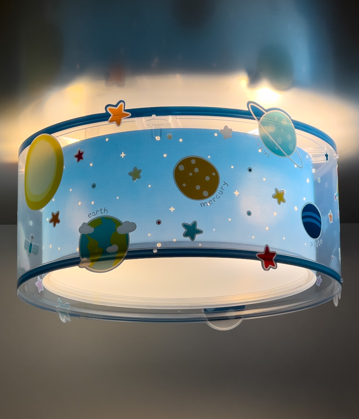 Dalber 41346 PLANETS - Dětské stropní svítidlo s planetami, fosforeskující + Dárek 2 x LED žárovka