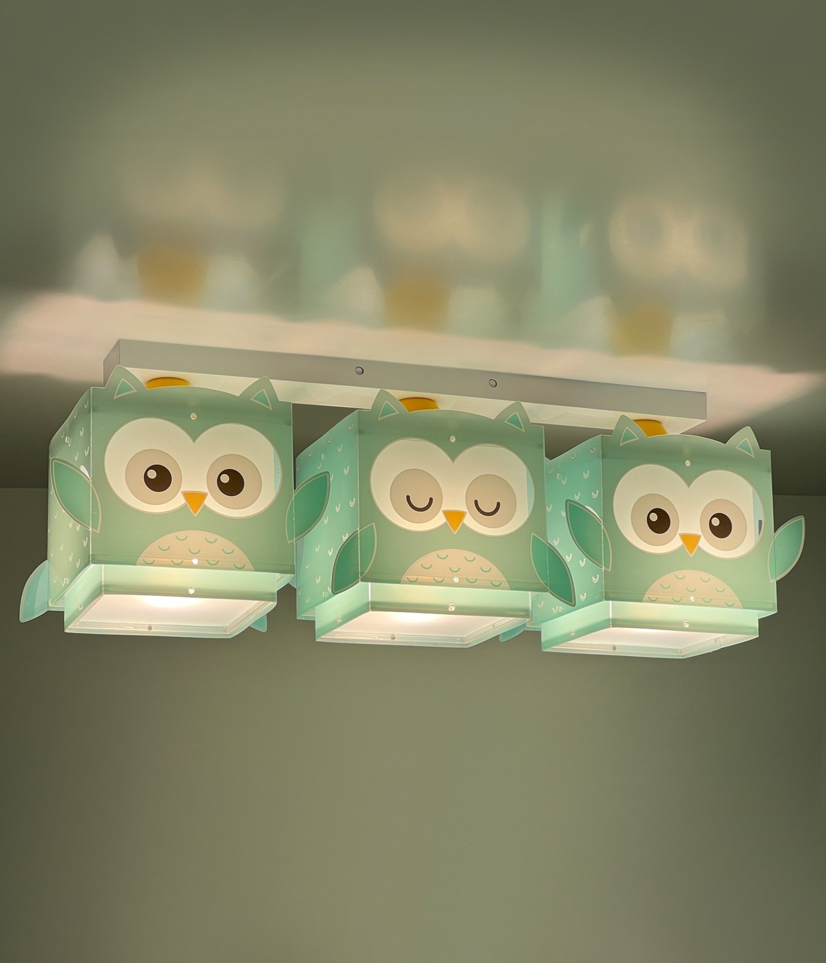 Dalber 64393 LITTLE OWL - Dětské stropní svítidlo se sovičkami + Dárek 3 x LED žárovka