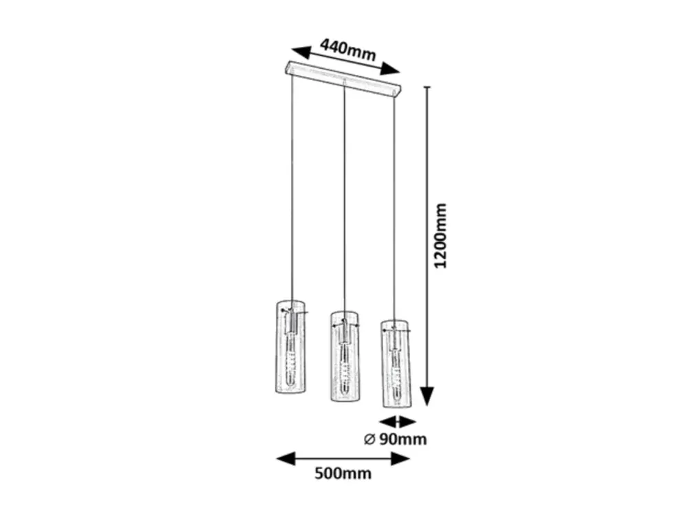 Rabalux 5259 ACANTHA - Moderní lustr nad jídelní stůl nebo nad sedačku, 3 x E27, 50cm