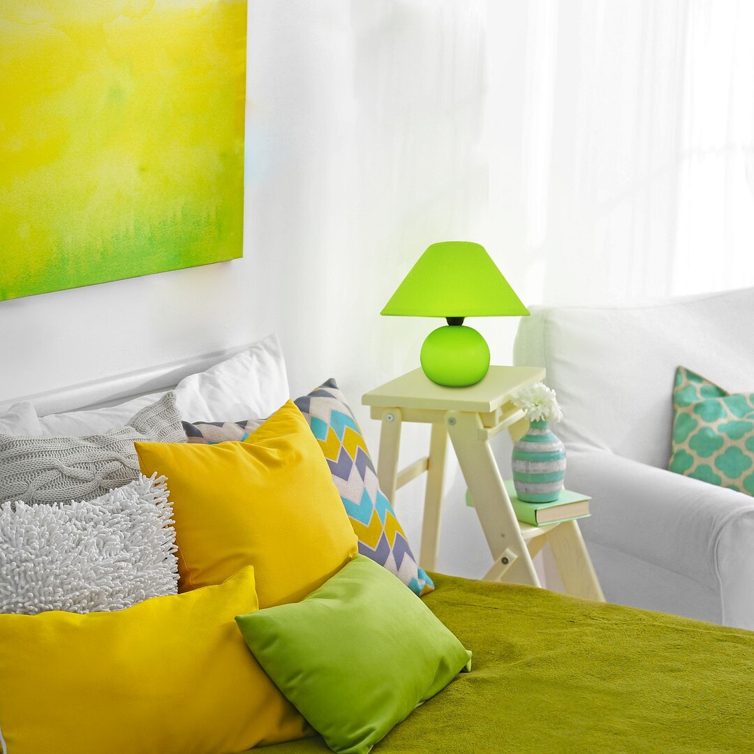 Rabalux 4907 ARIEL - Stolní lampička s keramickým podstavcem v zelené barvě 1 x E14, 19cm